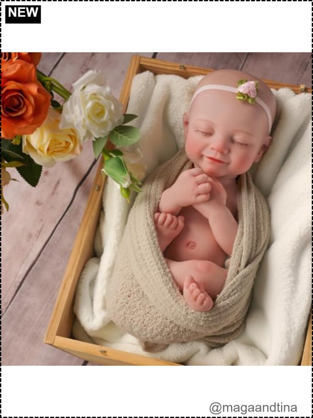 Lifelike 16 Inch Full Silicone Reborn Baby Girl Doll with Accessories, Gift - Picture 1 of 5